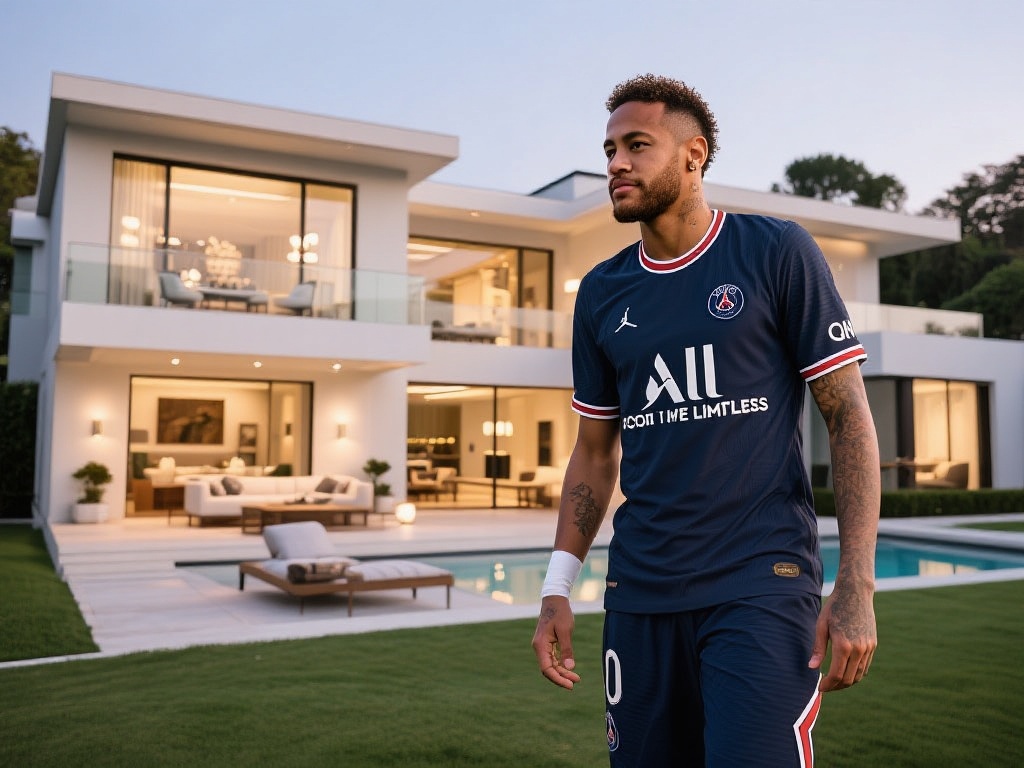 内马尔庆33岁生日！开直升机空降训练场豪购豪宅